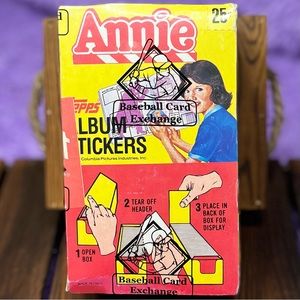 1981 TOPPS Annie Sticker Album Box BBCE